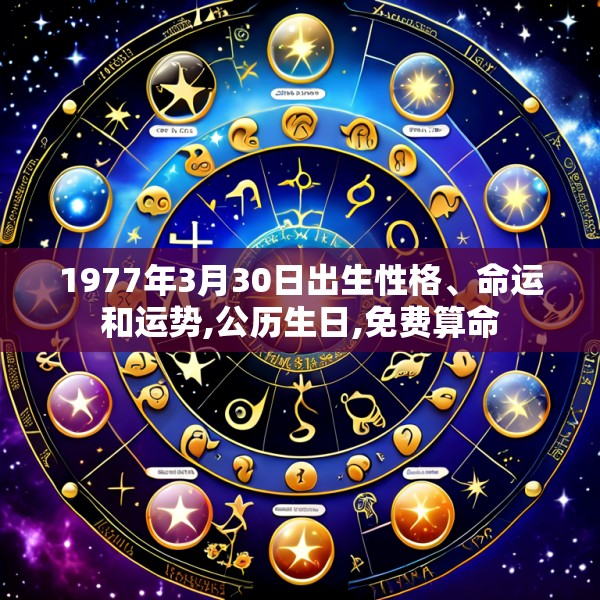 1977年3月30日出生性格、命运和运势,公历生日,免费算命