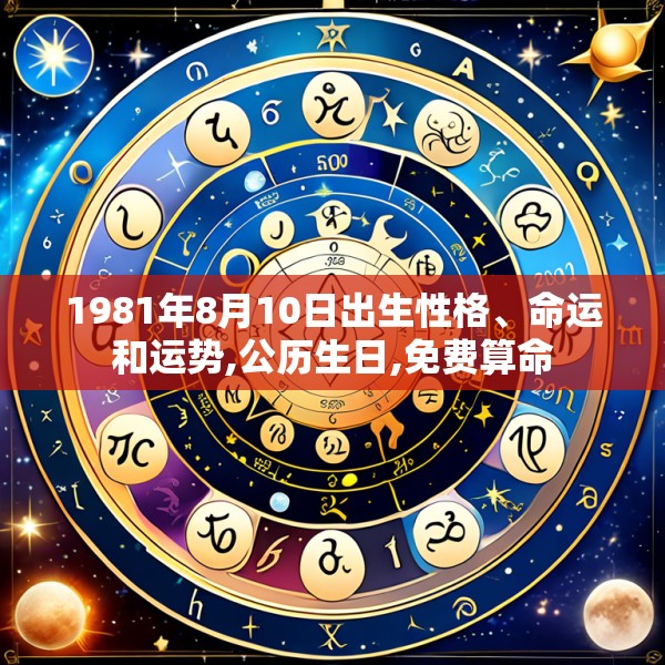 1981年8月10日出生性格、命运和运势,公历生日,免费算命