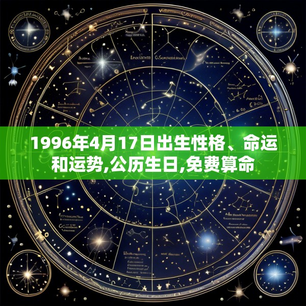1996年4月17日出生性格、命运和运势,公历生日,免费算命
