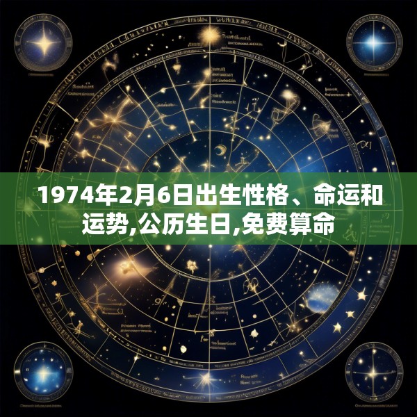 1974年2月6日出生性格、命运和运势,公历生日,免费算命