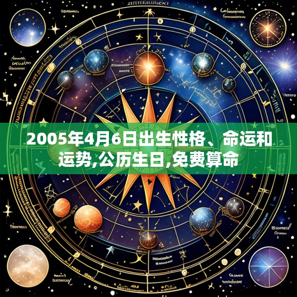 2005年4月6日出生性格、命运和运势,公历生日,免费算命