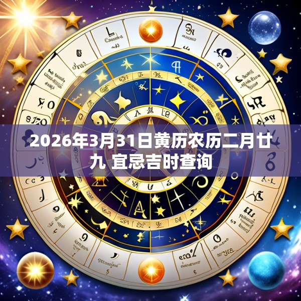 2026年3月31日黄历农历二月廿九 宜忌吉时查询