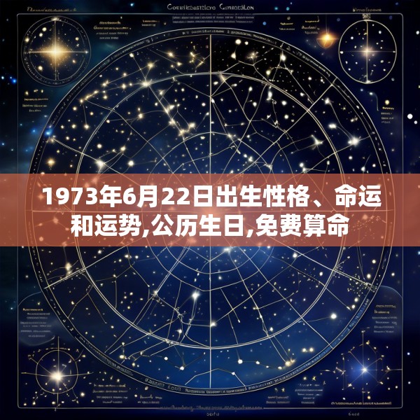 1973年6月22日出生性格、命运和运势,公历生日,免费算命