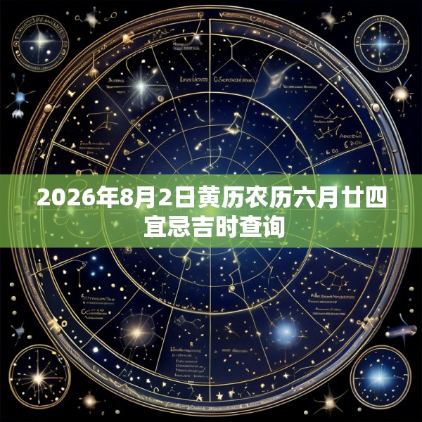 2026年8月2日黄历农历六月廿四 宜忌吉时查询
