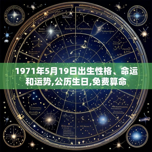 1971年5月19日出生性格、命运和运势,公历生日,免费算命