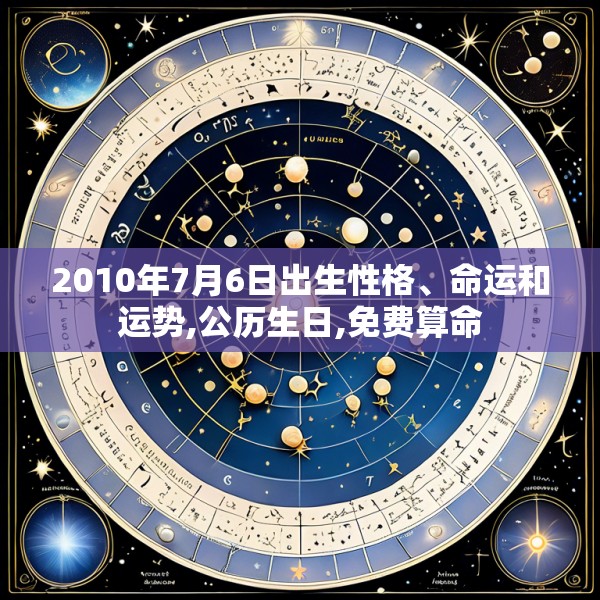 2010年7月6日出生性格、命运和运势,公历生日,免费算命