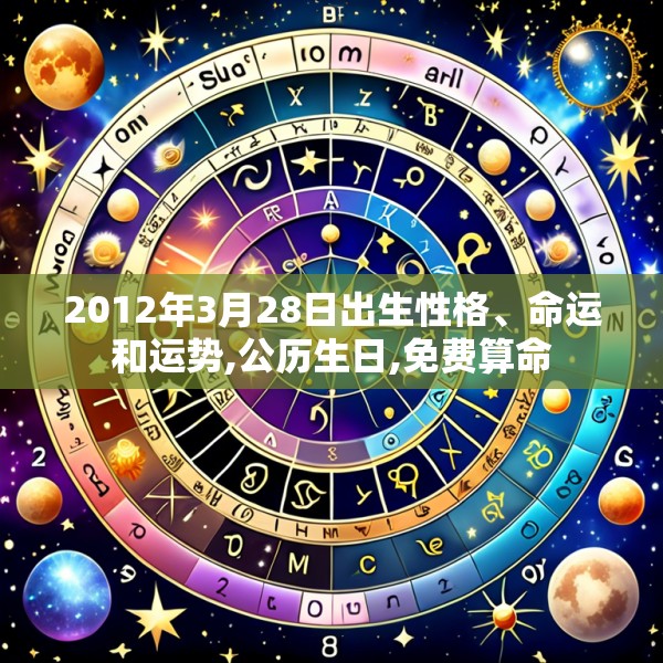 2012年3月28日出生性格、命运和运势,公历生日,免费算命