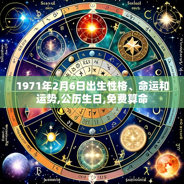 1971年2月6日出生性格、命运和运势,公历生日,免费算命