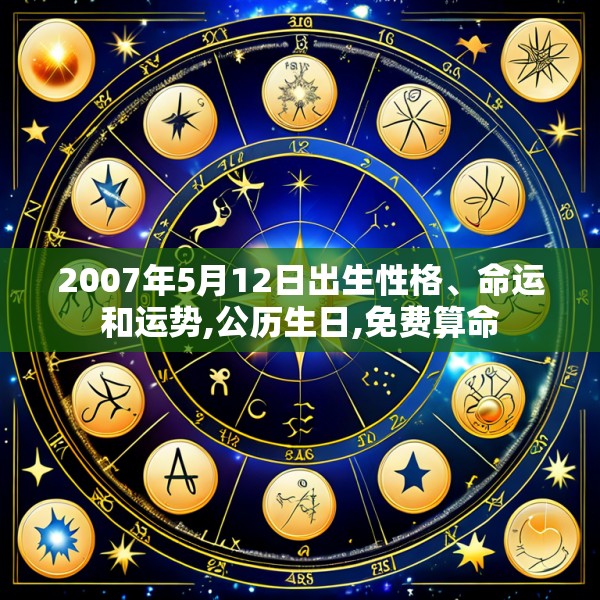 2007年5月12日出生性格、命运和运势,公历生日,免费算命