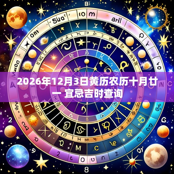 2026年12月3日黄历农历十月廿一 宜忌吉时查询