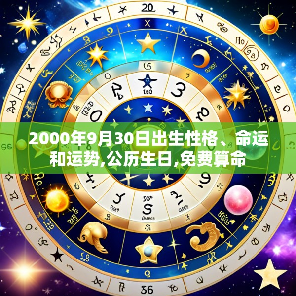 2000年9月30日出生性格、命运和运势,公历生日,免费算命