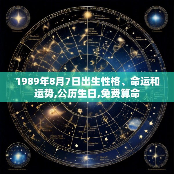 1989年8月7日出生性格、命运和运势,公历生日,免费算命