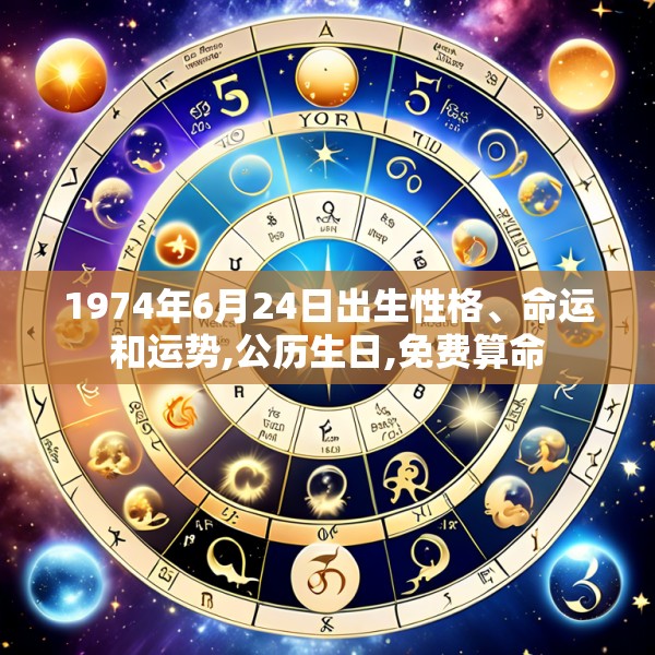1974年6月24日出生性格、命运和运势,公历生日,免费算命