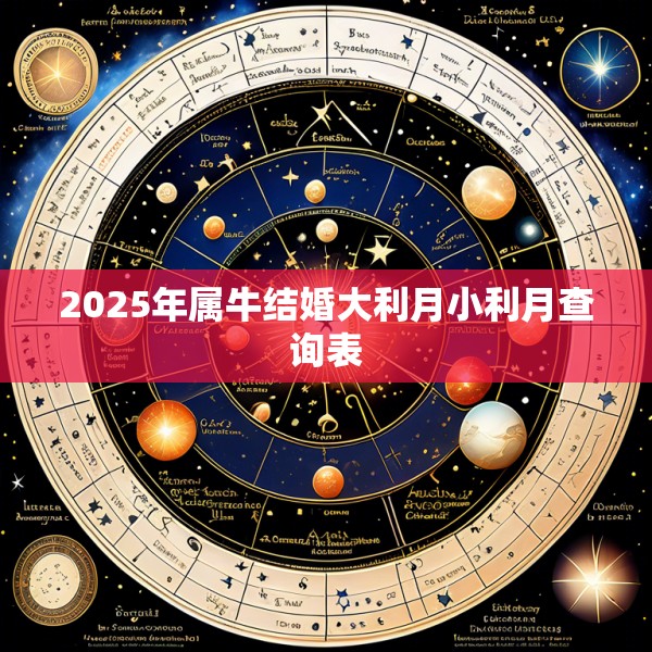 2025年属牛结婚大利月小利月查询表