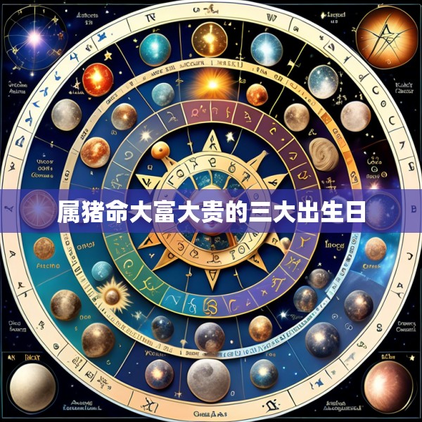 属猪命大富大贵的三大出生日