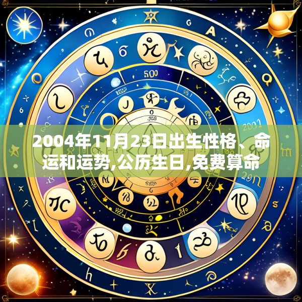 2004年11月23日出生性格、命运和运势,公历生日,免费算命