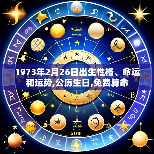 1973年2月26日出生性格、命运和运势,公历生日,免费算命