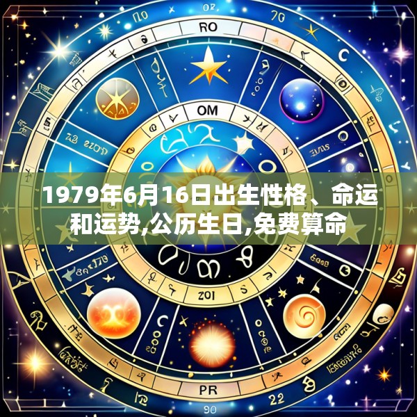 1979年6月16日出生性格、命运和运势,公历生日,免费算命