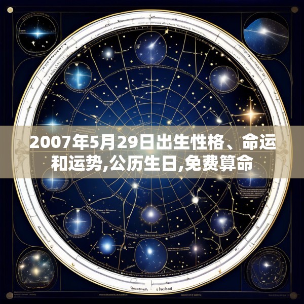 2007年5月29日出生性格、命运和运势,公历生日,免费算命