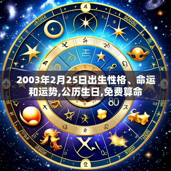 2003年2月25日出生性格、命运和运势,公历生日,免费算命