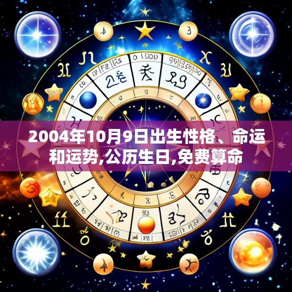 2004年10月9日出生性格、命运和运势,公历生日,免费算命