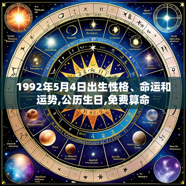1992年5月4日出生性格、命运和运势,公历生日,免费算命