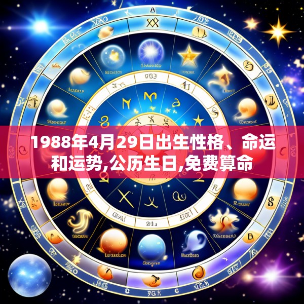 1988年4月29日出生性格、命运和运势,公历生日,免费算命