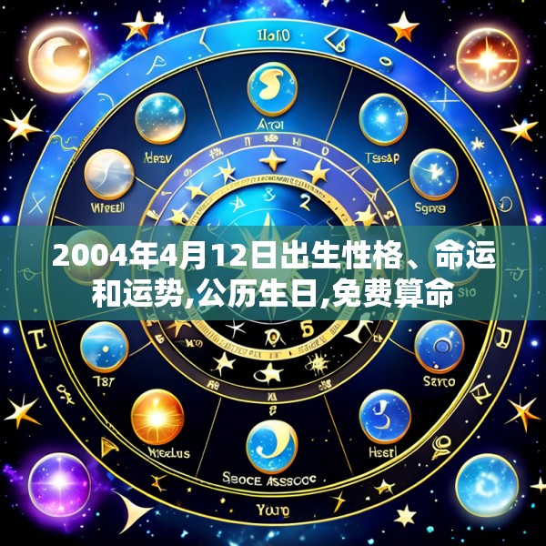 2004年4月12日出生性格、命运和运势,公历生日,免费算命