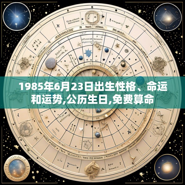 1985年6月23日出生性格、命运和运势,公历生日,免费算命