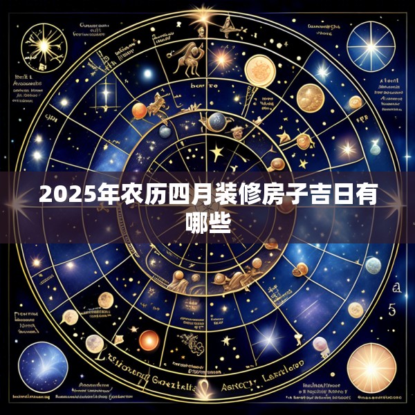 2025年农历四月装修房子吉日有哪些