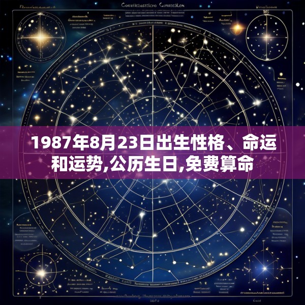 1987年8月23日出生性格、命运和运势,公历生日,免费算命