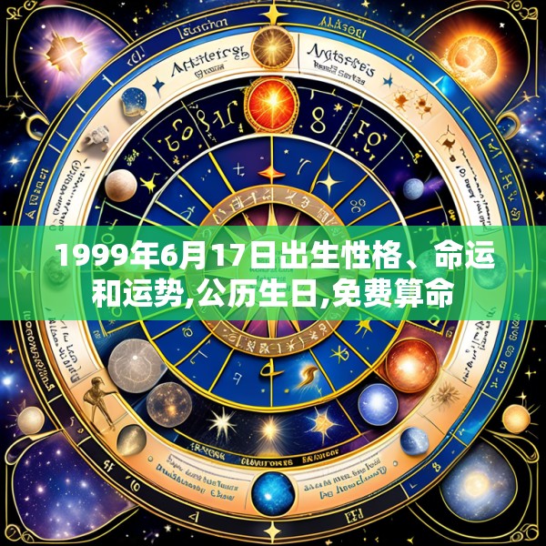 1999年6月17日出生性格、命运和运势,公历生日,免费算命