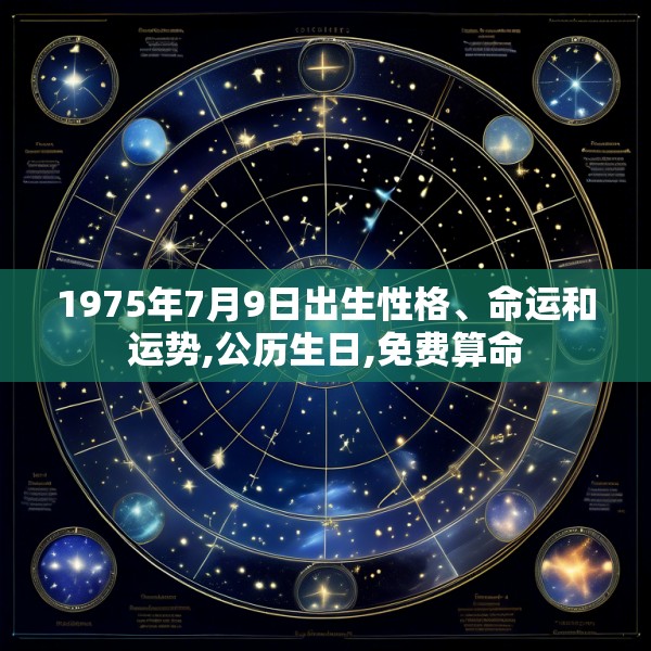 1975年7月9日出生性格、命运和运势,公历生日,免费算命