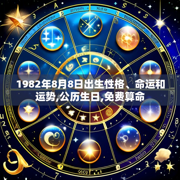 1982年8月8日出生性格、命运和运势,公历生日,免费算命