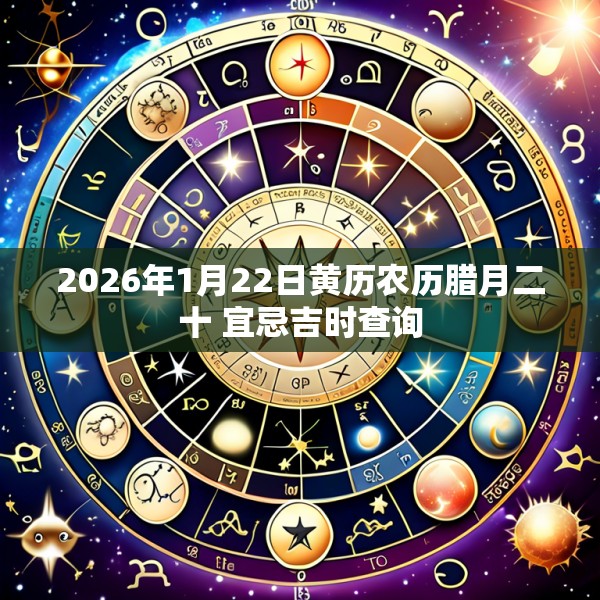2026年1月22日黄历农历腊月二十 宜忌吉时查询