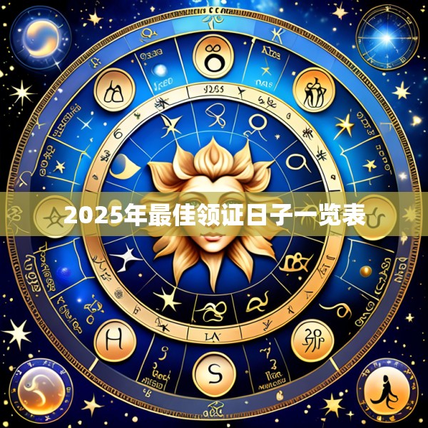 2025年最佳领证日子一览表