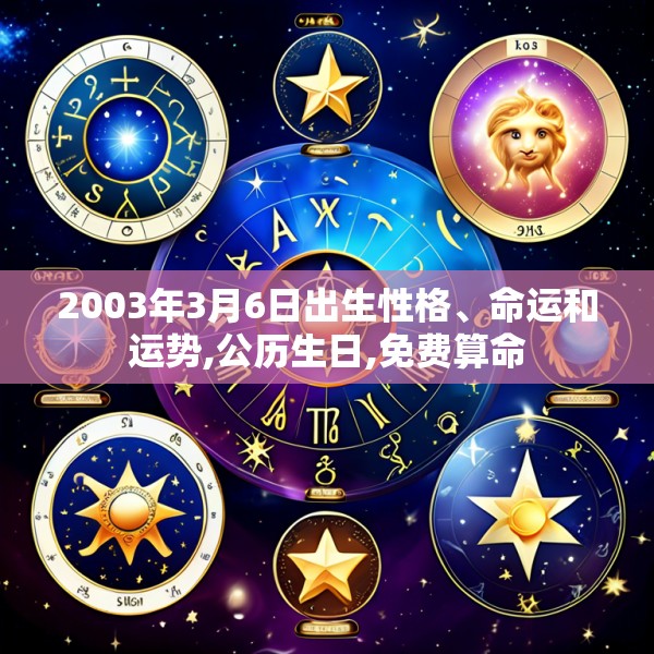 2003年3月6日出生性格、命运和运势,公历生日,免费算命