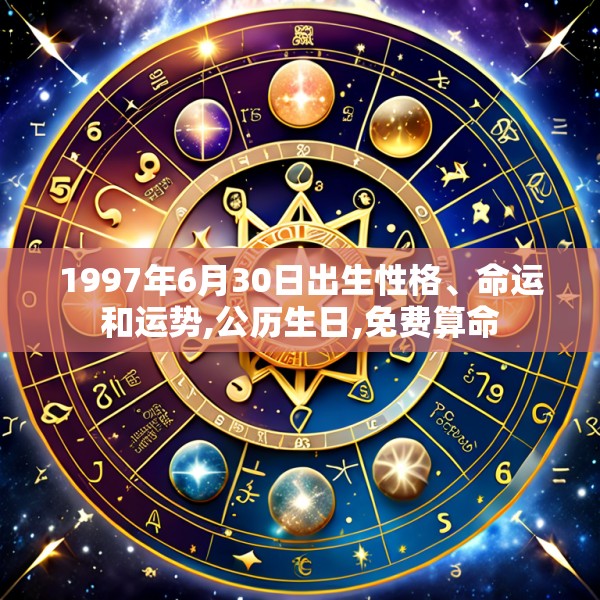 1997年6月30日出生性格、命运和运势,公历生日,免费算命