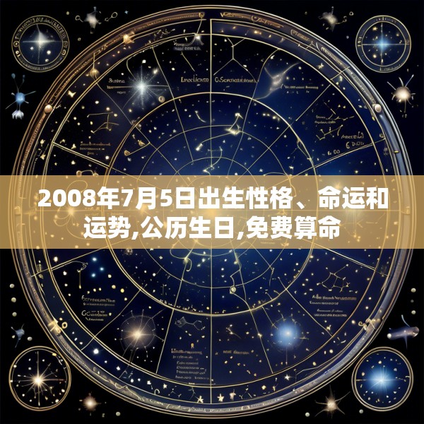 2008年7月5日出生性格、命运和运势,公历生日,免费算命