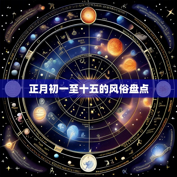 正月初一至十五的风俗盘点