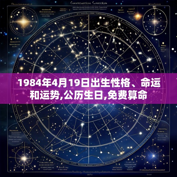 1984年4月19日出生性格、命运和运势,公历生日,免费算命