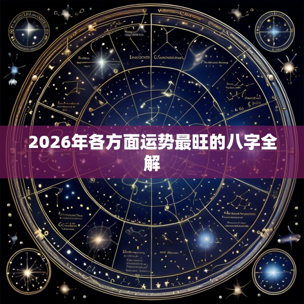 2026年各方面运势最旺的八字全解