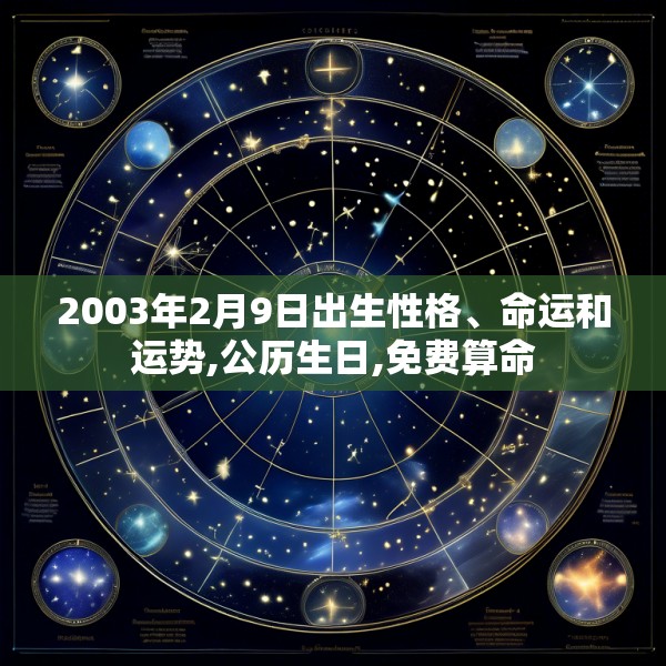 2003年2月9日出生性格、命运和运势,公历生日,免费算命
