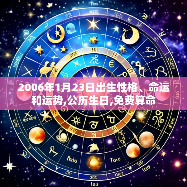2006年1月23日出生性格、命运和运势,公历生日,免费算命