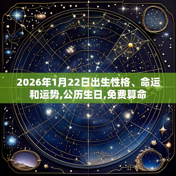 2026年1月22日出生性格、命运和运势,公历生日,免费算命
