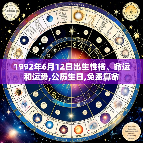1992年6月12日出生性格、命运和运势,公历生日,免费算命