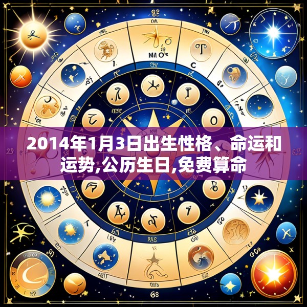 2014年1月3日出生性格、命运和运势,公历生日,免费算命