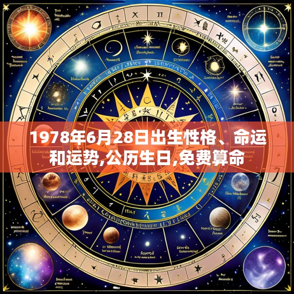1978年6月28日出生性格、命运和运势,公历生日,免费算命
