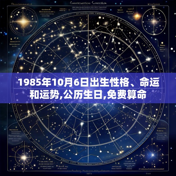 1985年10月6日出生性格、命运和运势,公历生日,免费算命