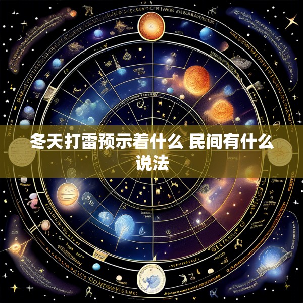冬天打雷预示着什么 民间有什么说法
